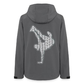 Breakdance - Frauen Recycelte Softshelljacke von Stanley/Stella - Anthrazit - Hinten - AI Model Female 172 light (172cm)