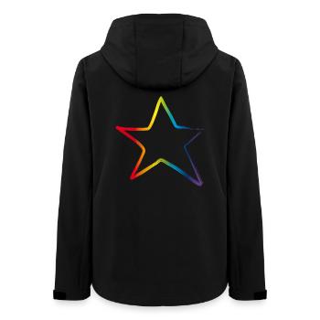 Star Star Star Rainbow Outline CSD comédie musicale gay - Veste softshell femme recyclée Stanley/Stella - noir - Dos - AI Model Female 172 light (172cm)