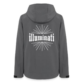 illuminati Spruch geheim cool Bund leuchten fun co - Frauen Recycelte Softshelljacke von Stanley/Stella - Anthrazit - Hinten - AI Model Female 172 light (172cm)