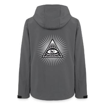 illuminati voir oeil éclairé amusant cool amour - Veste softshell femme recyclée Stanley/Stella - charbon - Dos - AI Model Female 172 light (172cm)