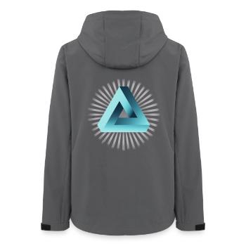 Illusion Illuminati Optical Illusion Nerd Skate - Women’s Recycled Softshell Jacket by Stanley/Stella - anthracite - Back - AI Model Female 172 light (172cm)