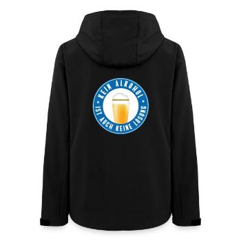 kein alkohol Spruch bier weizen festival party - Frauen Recycelte Softshelljacke von Stanley/Stella - Schwarz - Hinten - AI Model Female 172 light (172cm)