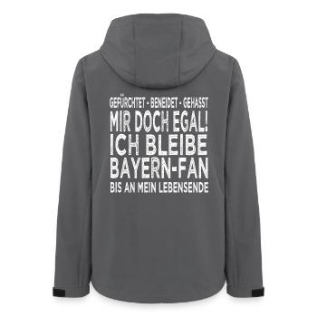 Bayern Fan - Frauen Recycelte Softshelljacke von Stanley/Stella - Anthrazit - Hinten - AI Model Female 172 light (172cm)
