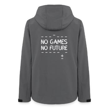 no games no future pixel nerd geek ordinateur pc lol - Veste softshell femme recyclée Stanley/Stella - charbon - Dos - AI Model Female 172 light (172cm)