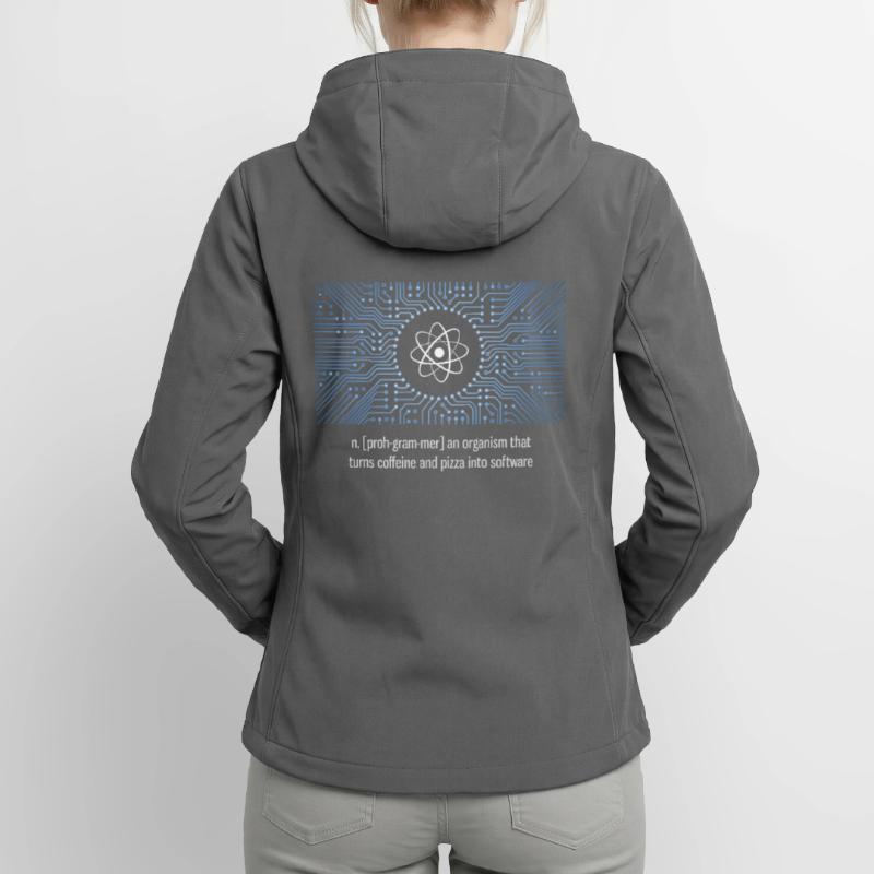 nerd programmateur urknall platine CPU pc code LOL Veste softshell femme recyclée Stanley/Stella