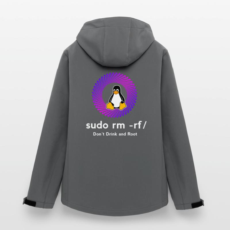 Computer Sys admin Penguin Nerd pc sudo rm -rf cod Women’s Recycled Softshell Jacket by Stanley/Stella