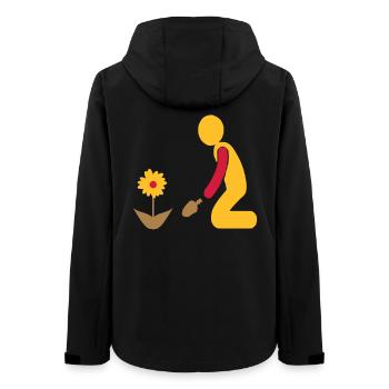 garden - Women’s Recycled Softshell Jacket by Stanley/Stella - black - Back - AI Model Female 172 light (172cm)