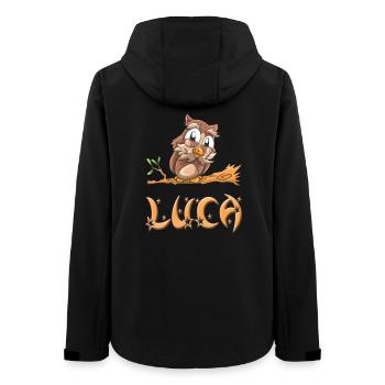 Eule Luca - Frauen Recycelte Softshelljacke von Stanley/Stella - Schwarz - Hinten - AI Model Female 172 light (172cm)