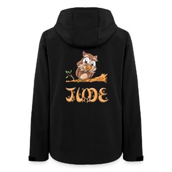 Owl Jude - Women’s Recycled Softshell Jacket by Stanley/Stella - black - Back - AI Model Female 172 light (172cm)