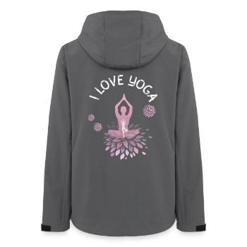 Yoga om spirituell buddha namaste frau kurs sport - Frauen Recycelte Softshelljacke von Stanley/Stella - Anthrazit - Hinten - AI Model Female 172 light (172cm)