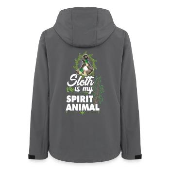 sloth is my spirit animal - Women’s Recycled Softshell Jacket by Stanley/Stella - anthracite - Back - AI Model Female 172 light (172cm)