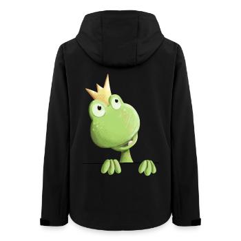 Süßer Froschkönig - Frosch Comic - Frauen Recycelte Softshelljacke von Stanley/Stella - Schwarz - Hinten - AI Model Female 172 light (172cm)