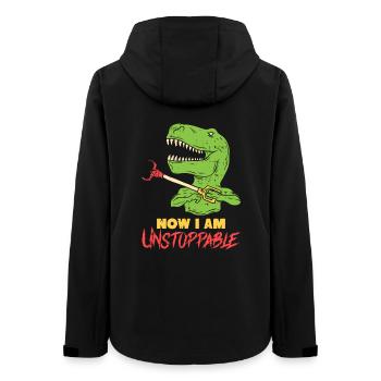 T-REX blague dinosaures Cadeau Tyrannosaurus Rex - Veste softshell femme recyclée Stanley/Stella - noir - Dos - AI Model Female 172 light (172cm)