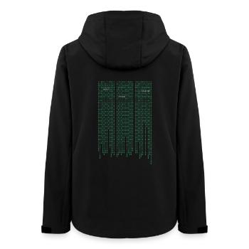 Matrix code - Frauen Recycelte Softshelljacke von Stanley/Stella - Schwarz - Hinten - AI Model Female 172 light (172cm)