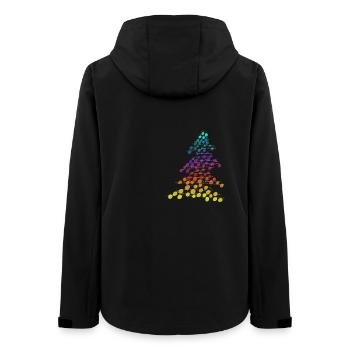 Sapin de Noël Rainbow Neon – Dots & Lights - Veste softshell femme recyclée Stanley/Stella - noir - Dos - AI Model Female 172 light (172cm)