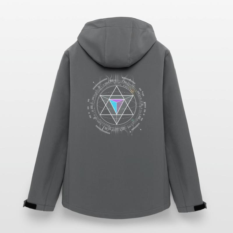 nerd cpu pyramid illuminati game wow hacker code Women’s Recycled Softshell Jacket by Stanley/Stella