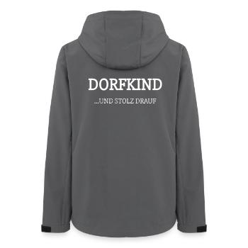 Dorfkind und Stolz drauf Shirt für Dorfkinder - Frauen Recycelte Softshelljacke von Stanley/Stella - Anthrazit - Hinten - AI Model Female 172 light (172cm)