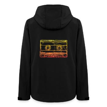 90er Musik - Frauen Recycelte Softshelljacke von Stanley/Stella - Schwarz - Hinten - AI Model Female 172 light (172cm)