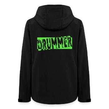 Schlagzeug Drummer Geschenk - Frauen Recycelte Softshelljacke von Stanley/Stella - Schwarz - Hinten - AI Model Female 172 light (172cm)