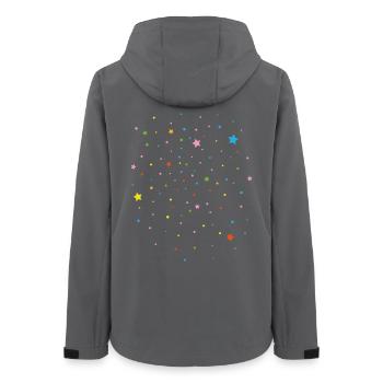 Konfetti Karneval Sterne Party Geburtstag Deko - Frauen Recycelte Softshelljacke von Stanley/Stella - Anthrazit - Hinten - AI Model Female 172 light (172cm)