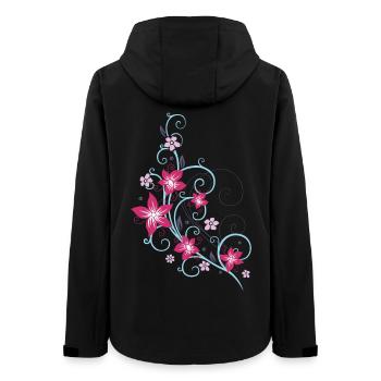 Frühling Blumen Spring Flowers Frühlingsblumen - Frauen Recycelte Softshelljacke von Stanley/Stella - Schwarz - Hinten - AI Model Female 172 light (172cm)