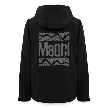 Maozi Tribal Print T-Shirt - Frauen Recycelte Softshelljacke von Stanley/Stella - Schwarz - Hinten - AI Model Female 172 light (172cm)