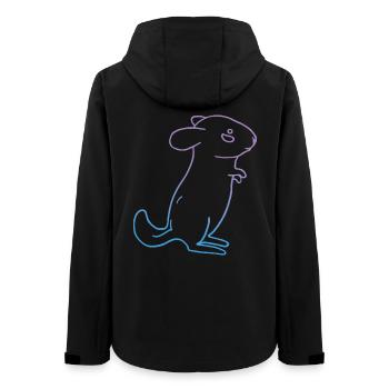 Chinchilla Tier - Frauen Recycelte Softshelljacke von Stanley/Stella - Schwarz - Hinten - AI Model Female 172 light (172cm)