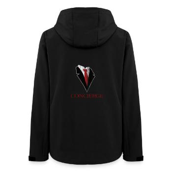 Elegant suit with tie motif - Women’s Recycled Softshell Jacket by Stanley/Stella - black - Back - AI Model Female 172 light (172cm)