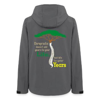 Motif d’arbre en croissance avec motif de tourbillon - Veste softshell femme recyclée Stanley/Stella - charbon - Dos - AI Model Female 172 light (172cm)