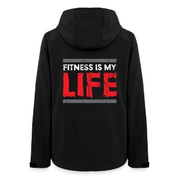 Fitness Spruch - Frauen Recycelte Softshelljacke von Stanley/Stella - Schwarz - Hinten - AI Model Female 172 light (172cm)