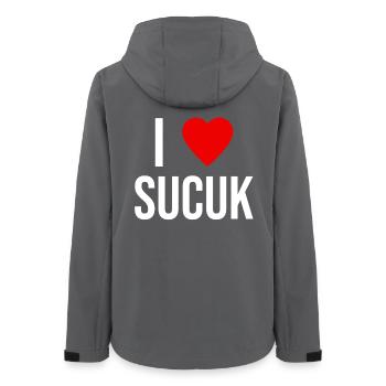 I LOVE SUCUK - Veste softshell femme recyclée Stanley/Stella - charbon - Dos - AI Model Female 172 light (172cm)