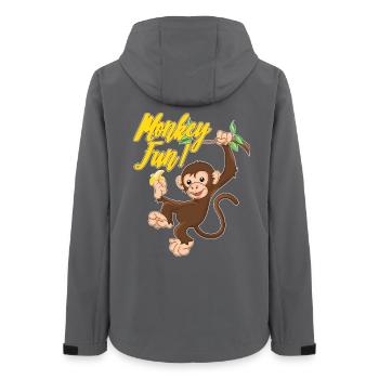 Singe Singe Amusant Singe Singe - Veste softshell femme recyclée Stanley/Stella - charbon - Dos - AI Model Female 172 light (172cm)