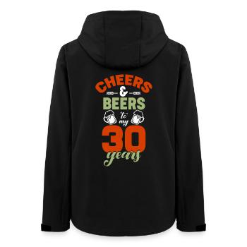 Cheers & Beers to my 30 Years - Frauen Recycelte Softshelljacke von Stanley/Stella - Schwarz - Hinten - AI Model Female 172 light (172cm)