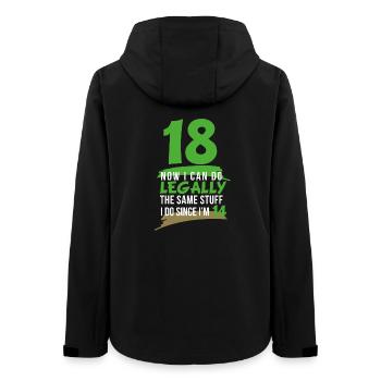 18th Birthday Eighteen years of age Springtime - Women’s Recycled Softshell Jacket by Stanley/Stella - black - Back - AI Model Female 172 light (172cm)