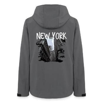 New York - Frauen Recycelte Softshelljacke von Stanley/Stella - Anthrazit - Hinten - AI Model Female 172 light (172cm)