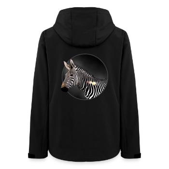 Zebra - Frauen Recycelte Softshelljacke von Stanley/Stella - Schwarz - Hinten - AI Model Female 172 light (172cm)