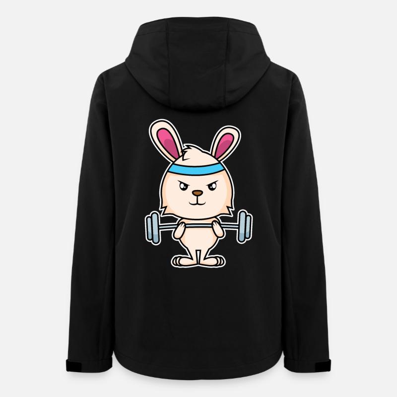 Fitness-Hase - Frauen Recycelte Softshelljacke von Stanley/Stella - Schwarz