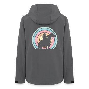 Cowboy - Western - Frauen Recycelte Softshelljacke von Stanley/Stella - Anthrazit - Hinten - AI Model Female 172 light (172cm)