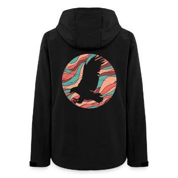 Greifvogel - Frauen Recycelte Softshelljacke von Stanley/Stella - Schwarz - Hinten - AI Model Female 172 light (172cm)