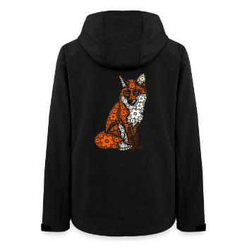Fuchs blüht fantastisches Tier - Frauen Recycelte Softshelljacke von Stanley/Stella - Schwarz - Hinten - AI Model Female 172 light (172cm)
