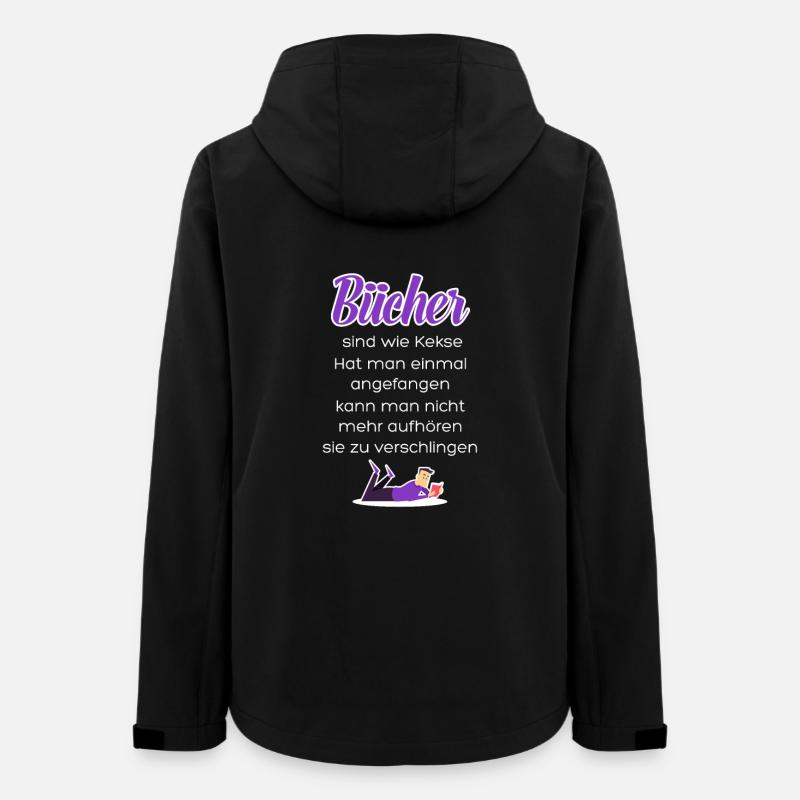 Bücher sind wie Kekse. Hat man einmal angefangen.. - Frauen Recycelte Softshelljacke von Stanley/Stella - Schwarz