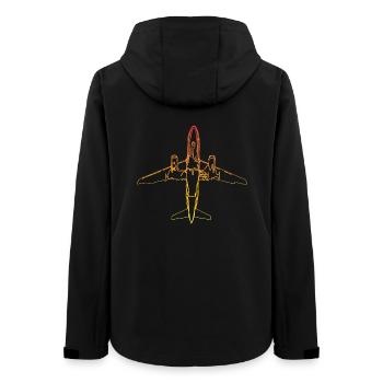 plane - Women’s Recycled Softshell Jacket by Stanley/Stella - black - Back - AI Model Female 172 light (172cm)