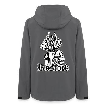 Rostock Rostock Vikings - Design - Women’s Recycled Softshell Jacket by Stanley/Stella - anthracite - Back - AI Model Female 172 light (172cm)