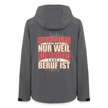 Ofenbauer Superheld - Frauen Recycelte Softshelljacke von Stanley/Stella - Anthrazit - Hinten - AI Model Female 172 light (172cm)