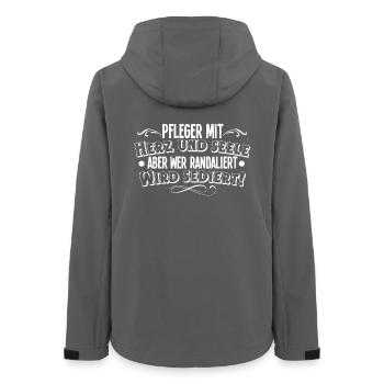 Pfleger - Frauen Recycelte Softshelljacke von Stanley/Stella - Anthrazit - Hinten - AI Model Female 172 light (172cm)