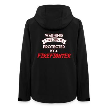 fire Department - Women’s Recycled Softshell Jacket by Stanley/Stella - black - Back - AI Model Female 172 light (172cm)