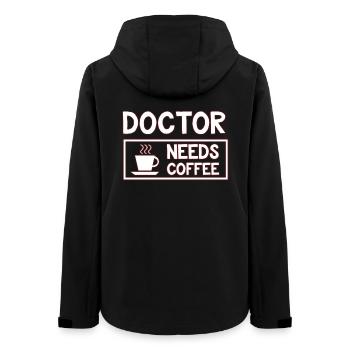 Docteur café - Veste softshell femme recyclée Stanley/Stella - noir - Dos - AI Model Female 172 light (172cm)
