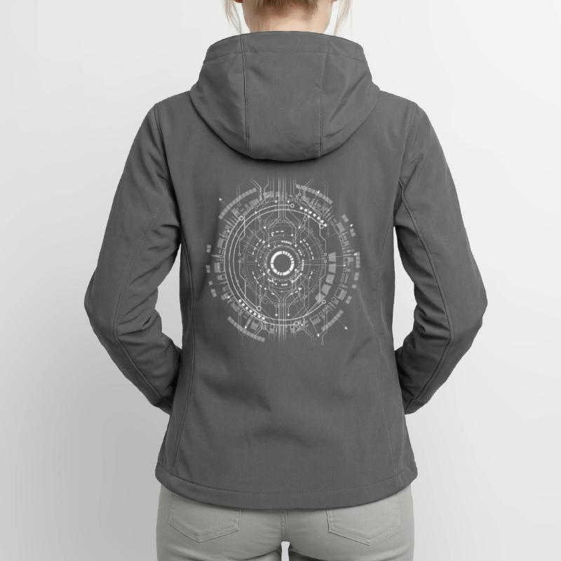 computer c-base stern space cpu nerd pc coder star Women’s Recycled Softshell Jacket by Stanley/Stella