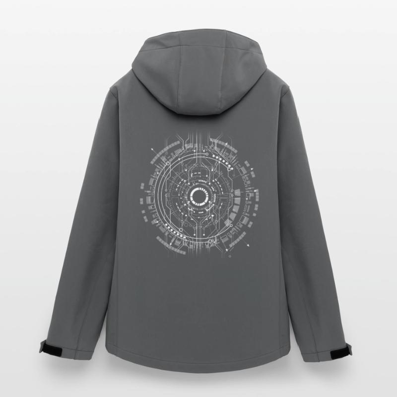 computer c-base stern space cpu nerd pc coder star Women’s Recycled Softshell Jacket by Stanley/Stella
