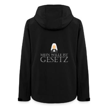 Mein Wille ist Gesetz - Frauen Recycelte Softshelljacke von Stanley/Stella - Schwarz - Hinten - AI Model Female 172 light (172cm)